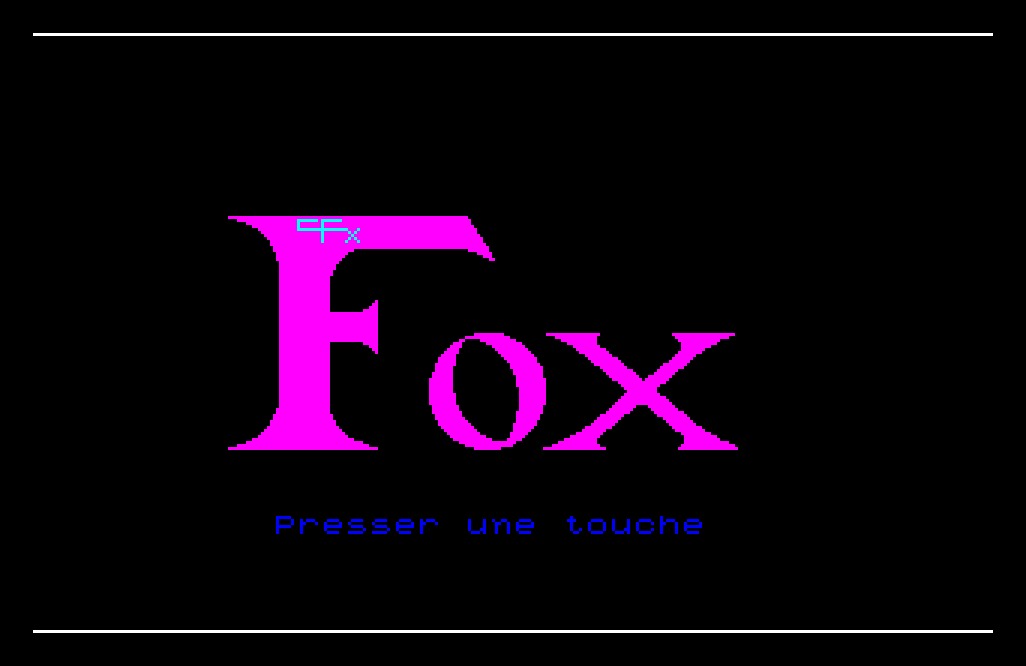 Copie d'écran du logiciel Fox dans la catégorie Jeu d'action pour ordinateur Thomson TO7