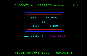 Copie d'écran du logiciel Indiana Thom dans la catégorie Jeu d'action pour ordinateur Thomson TO7-70