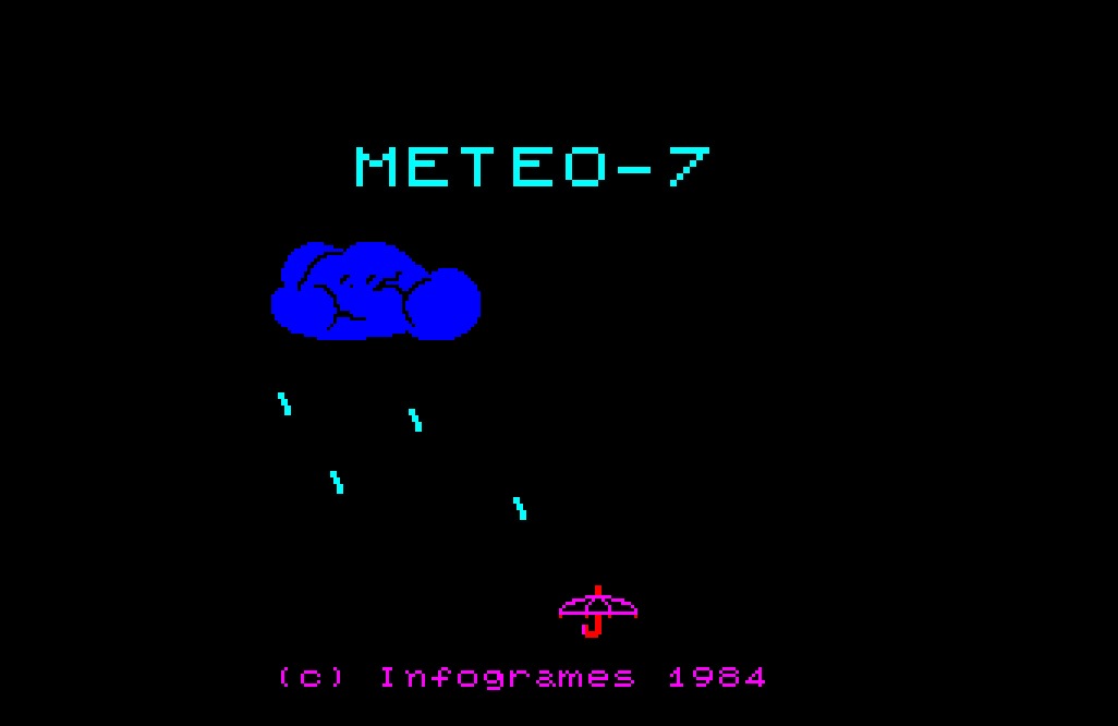 Copie d'écran du logiciel Météo-7 dans la catégorie Jeu d'action pour ordinateur Thomson TO7