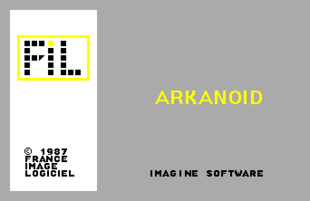 Copie d'écran du logiciel Arkanoid dans la catégorie Jeu d'action pour ordinateur Thomson TO7-70