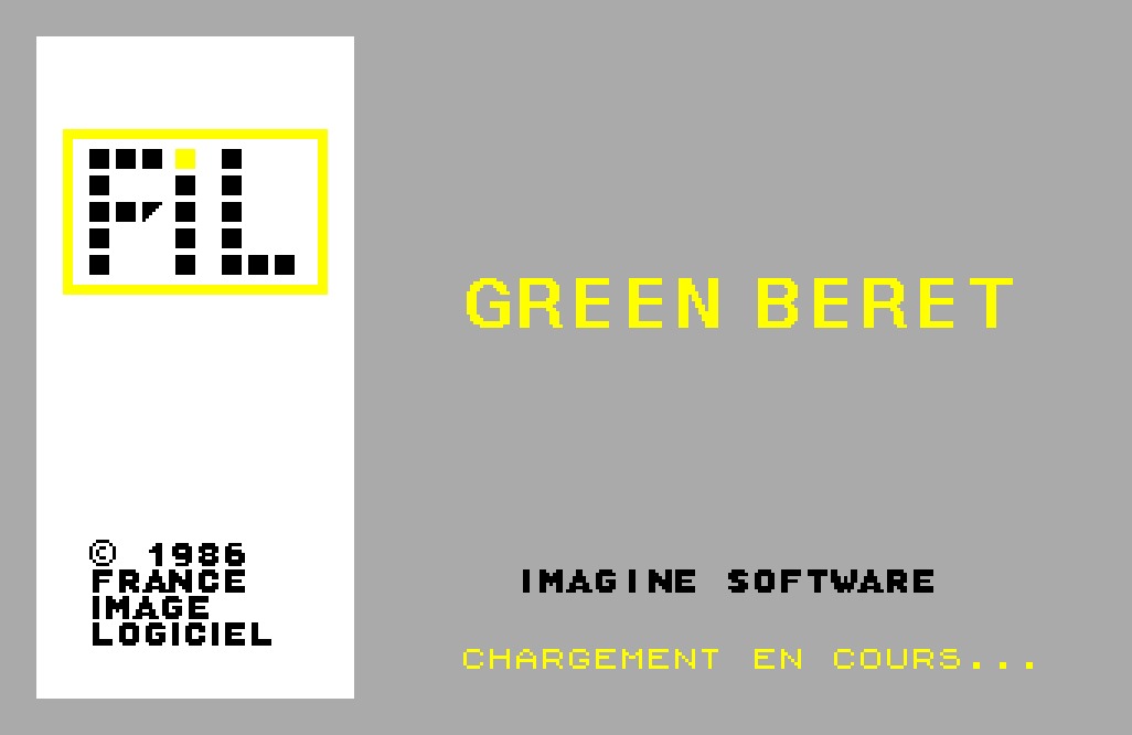 Copie d'écran du logiciel Green beret dans la catégorie Jeu d'action pour ordinateur Thomson TO7-70