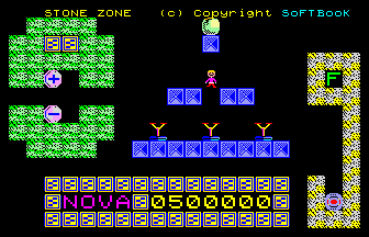 Copie d'écran du logiciel Stone Zone dans la catégorie Jeu d'action pour ordinateur Thomson TO7-70