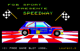 Copie d'écran du logiciel Speedway dans la catégorie Jeu d'action pour ordinateur Thomson TO7-70