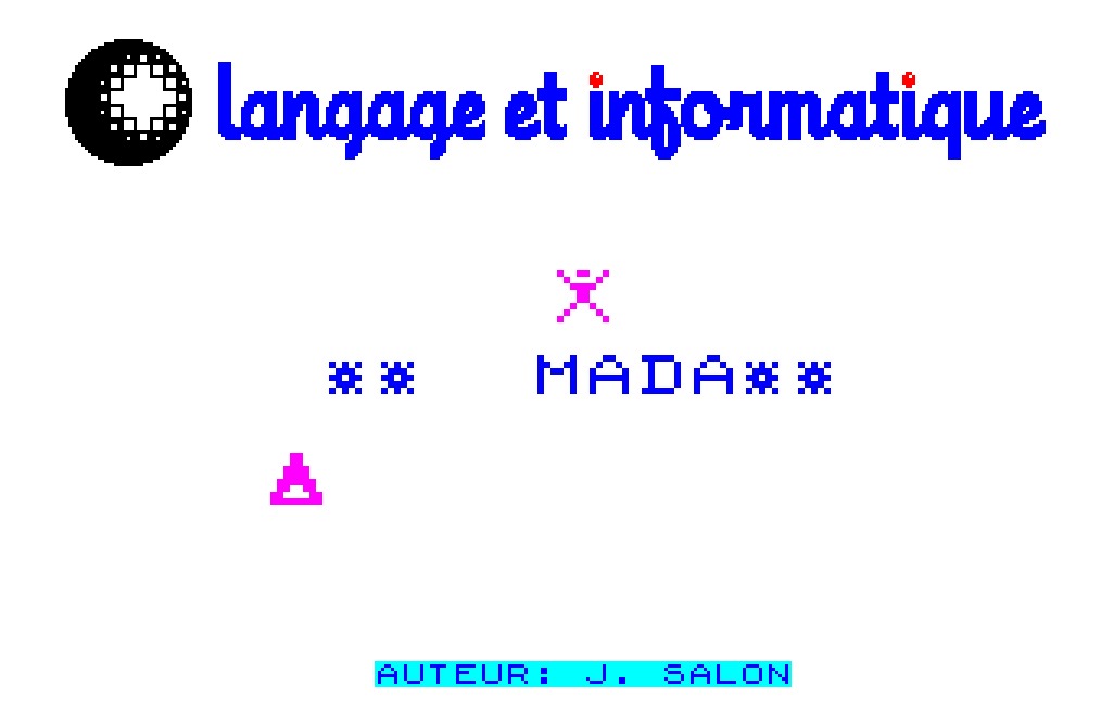 Copie d'écran du logiciel Armada dans la catégorie Jeu d'action pour ordinateur Thomson TO7-70