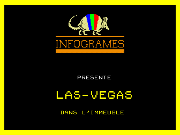 Copie d'écran du logiciel Las Vegas dans la catégorie Jeu d'action pour ordinateur Thomson TO7-70